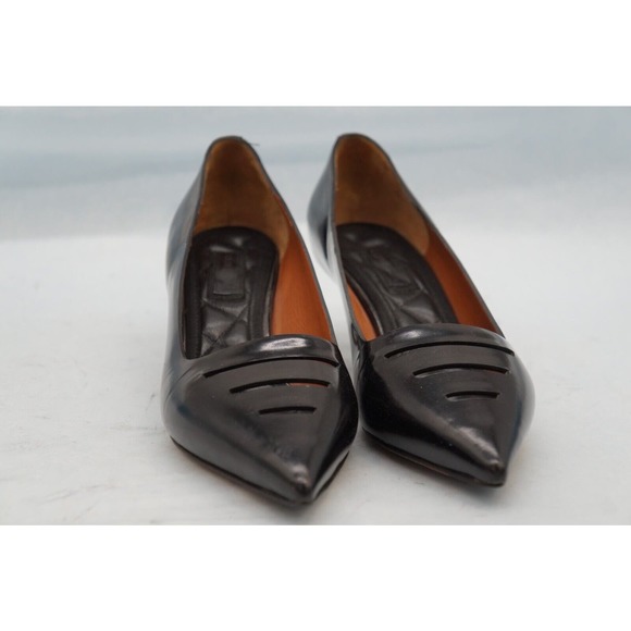 CELINE BLACK POINTY PUMP LEATHER SHOES SIZE 36 - Picture 3 of 14